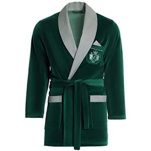 Revise RE-111 Korte ochtendjas voor heren, velours, elegant, groen, XL