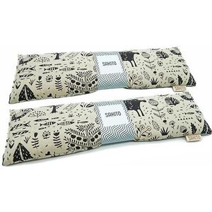 Korrelkussens voor de magnetron (43 x 12 cm), warmtekussen, natuurlijke verlichting bij nek, rug en menstruatiepijn, gebruik met warmte of kou, hoge warmte-isolatie, lavendelgeur