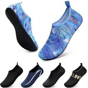 Waterschoenen Duikschoenen Badschoenen Dame Heren Antislip Superlicht Snel Drogen Surfen Strand Zwembad Uniseks（Blauer Phönix 34/35）