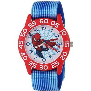 Marvel Analoog-Quartz Horloge voor jongens met nylon band WMA000178, Blauw, riem