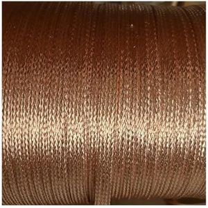 FOVAOK Koperen gevlochten huls, vertind coating, 4 ~ 28 mm, uitbreidbare metalen mantel, afscherming, signaaldraad, afgeschermde kabelhuls (puur koper, breedte 14 mm, 1 m)