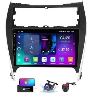 Android 13 Autoradio 10 Duim Touch Display Voor Toyota Camry 7 XV 2012-2014 Met Draadloze Carplay Android Auto/4G WiFi/FM RDS DAB+/Buletooth 5.0/Bediening op het stuur + Camera DVR(NF-1)