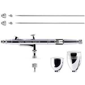 Gaahleri - Airbrush Kit - Zilver - Dual-Action Airbrush Gun - 0,35 & 0,5 mm Naald
