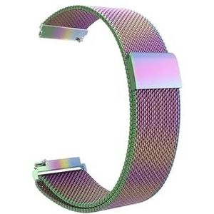 18mm 20mm 22mm metalen band geschikt for Garmin Vivoactive 3 4 4s band horloge geschikt for Venu 2 2s 3s SQ Forerunner 645 armband Milanese lus (Color : Colorful, Size : 22mm)