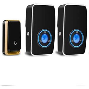 『Geen Batterij Nodig』Draadloze Deurbel Waterdicht (Zwart2)