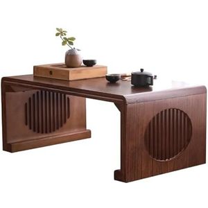 Koffietafels Massief houten vloertafels Chinese stijl lage theetafel Eenvoudige meditatietafel 80x50x30cm Tatami-tafel voor woonkamer, slaapkamer Ruimtebesparend