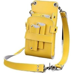 kappers tas， Clips tas kappers schaar holster houder koffer met heupband(Yellow)
