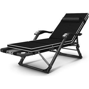 GEIRONV Verstelbare vouwstoelen, draagbare tuin strandstoelen afneembare katoenen pad kantoor lounge stoelen dutje Fauteuils