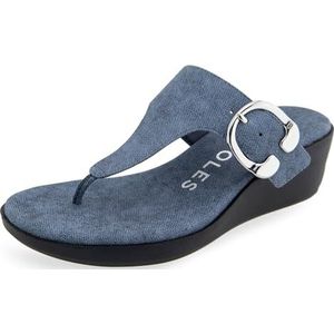 Aerosoles Izola damessandaal, blauw Jean Denim getextureerd kunstleer, 2,5 UK, Blue Jean Denim Getextureerd Kunstleer, 35.5 EU