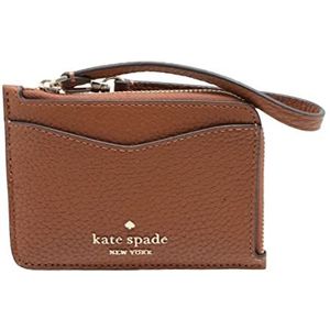Kate Spade New York Leila Leather Card Holder Wristlet Warm Ginger