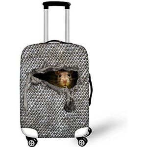 CHAQLIN Grijs Dierlijke Reizen Bagage Cover Trolley Case Beschermende Cover Past 18-28 Inch koffer