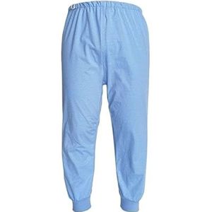 Waterdichte luierbroek voor ouderen, lekvrije lange broek, wasbaar katoen, urinepads voor volwassenen, verlamd, bedlegerige mannen vrouwen (hemelsblauw, medium)