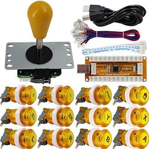 SJ@JX Arcade Game Controller USB Encoder Gamepad Microswitch Button 8way Joystick for Nintendo Switch PC PS3 Retropie Raspberry Pi MAME