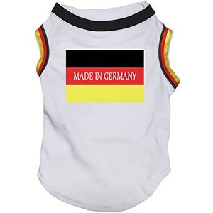 Petitebelle Gemaakt in Duitsland Vlag Puppy Hondenshirt (Wit/Vlag, XS)