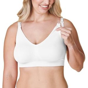 Bravado Designs Body Silk Naadloze Nursing BH voor Borstvoeding, Draadloze Moederschap BH, Lelie Wit, M Meer