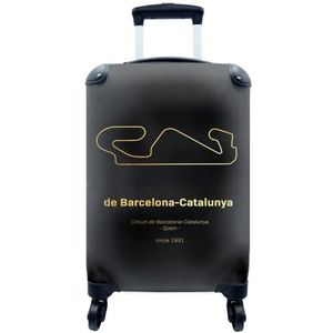 MuchoWow® Koffer - Formule 1 - Circuit - Barcelona - Past binnen 55x40x20 cm en 55x35x25 cm - Handbagage - Trolley - Fotokoffer - Cabin Size - Print