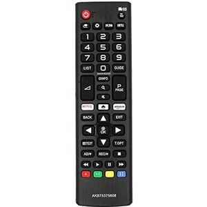 Vervangende afstandsbediening voor LG AKB75375608, de meeste LG 2018 Smart TV's