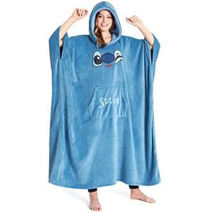 Disney Hoodie Deken, Sherpa Fleece Oversized Hoodie, Eeyore Stitch Geschenken (Blauw Lang)
