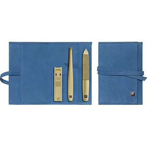 ZWILLING TWINOX Gold Edition Manicure Pedicure Set 3-delig Reisset Nagelverzorging, Blauw