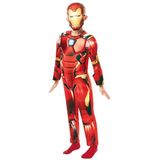 Rubie's 640830L Marvel Avengers Iron Man Deluxe kinderkostuum, jongens, 7-8 jaar, rood