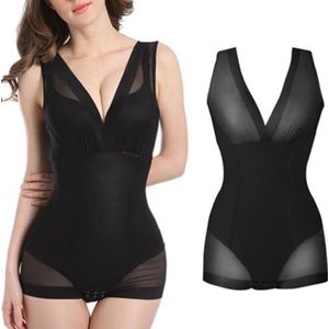 KANGKKAI Shapewear voor dames, damesriem, buikvormer, bodyshapers, shapewear, vest, bodysuit, jumpsuit, Zwart, 4XL