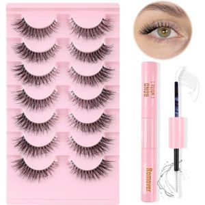 Clear Band Cat Eye 7 paar Faux Mink Handgemaakte Nep