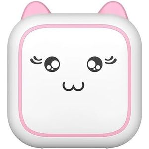 Miniprinter Thermische Zelfklevende Etiketten Printersticker Bluetooth Mini Pocket Label Notes-printer For Thuis En Op Kantoor Helder Afdrukken(Pink)