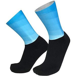 PRIOKNIKO Sokken Voor Mannen Anti-Slip Siliconen Aero Witte Lijn Fietsen Sport Running Sokken, C-Blauw, one size