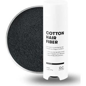 O.C. HAIRCARE Strooihaar voor haarverdichting, voor scheiding, kale plekken op boven- en achterhoofd, aanbevolen door toonaangevende salons, 11 kleuren, resistent strooihaar (zwart)
