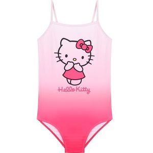 Hello Kitty Badpak meisjes zwempak kinderen tieners ondoorzichtig en comfortabel badmode zwempak voor sport zwemmen strand, roze, 5-6 Jaar