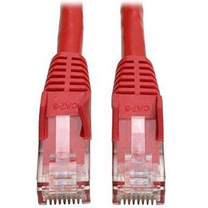 Tripp Lite Cat6 Gigabit Snagless gegoten patchkabel (RJ45 M/M) - rood, 3ft (N201-003-RD)