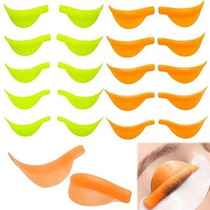 PLATEYTR 20-delige wimperlift, wimperkruller, wimperlift, herbruikbare siliconen pads, wimperliftstaafje in 5 maten, voor wimperperpermanent, wimperlift, twee kleuren