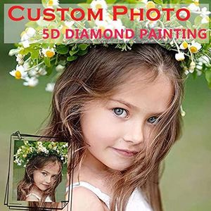 Diamond Painting Eigen foto gepersonaliseerd, op maat gemaakt 5D diamantschilderij, gepersonaliseerd design, doe-het-zelf, volledige diamantfoto's, gepersonaliseerde geschenken, huisdecoratie, 40 x 50 cm