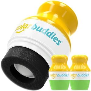 Solar Buddies Zonnebrandcrème Applicator - Pak van 2 groene - Herbruikbare roll-on sponsapplicator voor zonnebrandcrème, zonnebrand en lotion voor kinderen, volwassenen en gezinnen - Bevat 100 ml
