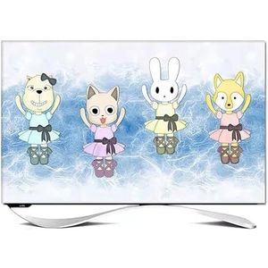 RaamKa Outdoor tv-hoes tv-hoes stofkap computermonitor beschermer voor muur opknoping desktop gebogen type scherm zachte stof ambacht buiten tv-behuizing (kleur: 09, maat: 65 inch (150 x 95 cm)