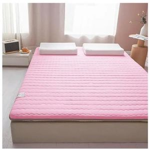 Matras Van Volledige Grootte, Sojavezelmatrastoppers, opvouwbare Tatami-matras for thuis, winter/zomerslaap enkele matras vloerslaapmat in studentenslaapzaal (Color : roze, Size : 120x200cm)