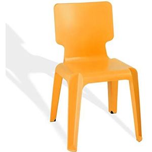 Stapelstoel, kunststof stoel, stapelbaar, Authentics Wait, robuust verschillende kleuren oranje