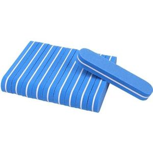 schuurgereedschap sponsblok, 50 stuks mix kleur mini nagelvijl buffers spons 100/180 grit dubbel(Blue)