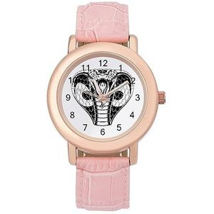 Attacking-Cobra Horloges voor Vrouwen Mode Sport Horloge Dames Lederen Horloge
