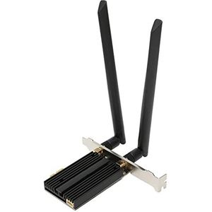 PCIe WiFi-kaart, Triple-band Draadloze Netwerkkaart met Bluetooth 5.2 Dubbele Antenne PCI Express-adapter, Ondersteuning voor WPA-beveiliging, voor Desktop-pc