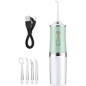 FiTspi 220 ml Mondelinge Irrigator Draadloze Dental Water Flosser voor Tanden Reiniging 3 Druk Mode 4 Jet Tip IPX7 Waterdicht