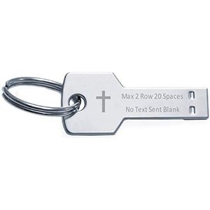 Sleutelhanger Flash Memory Stick Sleutel USB 16 GB Christening Bevestiging Cross Gegraveerd