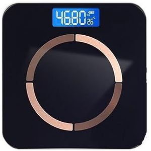 USB-oplaadweegschaal Slimme Lichaamsvetweegschaal Bluetooth Elektronische Weegschaal Vetmeetinstrument Vloerweegschalen Gemakkelijk Te Gebruiken(Black A)
