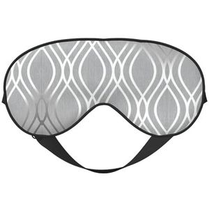 Zilver geometrisch figuur oogmasker, verduisterend oogmasker unisex, slaapooghoezen met verstelbare bandjes, reisoogmasker