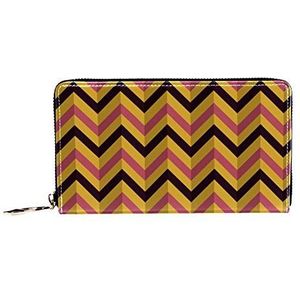 Dames Rits Rond Portemonnee en Telefoon Koppeling, Hout Plaid Patroon Print,Reisportemonnee Lederen Koppelingzak Kaarthouder Organizer Wristlets Portemonnees