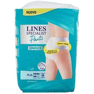 Lines Specialist Pants Unisex Plus, maat M, 7 inlegzolen voor incontinentie dames en heren