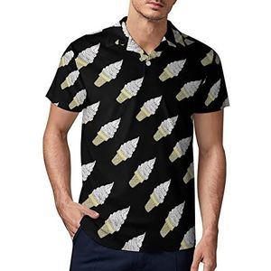 Ice Cream Cone Heren Golf Polo-Shirt Zomer Korte Mouw T-Shirt Casual Sneldrogende Tees 4XL