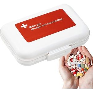 Novent -pillenorganizer, vierkant pillendoosje - Pillenorganizer Reizen - Draagbare medicijnorganizer, gesegmenteerde reispilorganisator, dagelijkse pillendoosorganizer voor medicatie, zak,