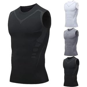 BIVOO 2023 nieuwe versie Expectsky Ionic Shaping Vest, Expectsky Ionic Shaping Vest, comfortabel en ademend ijs (kleur: grijs, maat: XL)