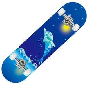 Skateboarders 80cm/31"" volwassen esdoorn compleet skate board Cool Double Rocker Skateboard High Speed ​​Drift Skateboard (Kleur : 80cm-27)